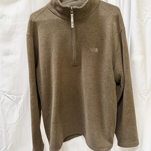 The North Face Men’s Brown Quarter-Zip Pullover Sweater, Size L